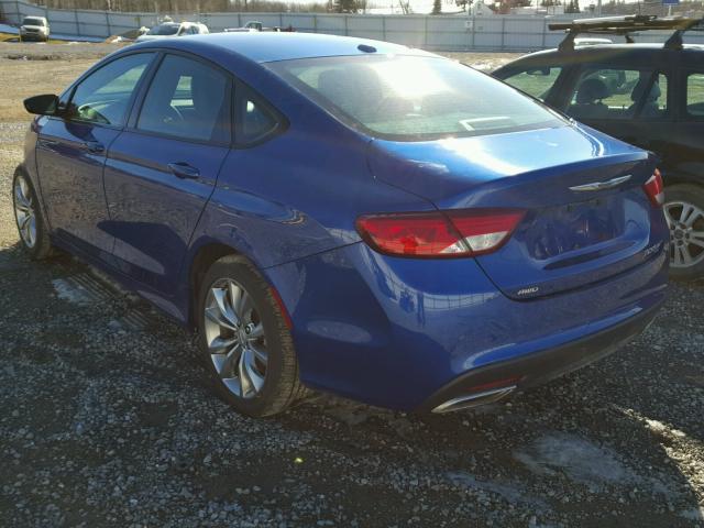 1C3CCCDG2GN189877 - 2016 CHRYSLER 200 S BLUE photo 3