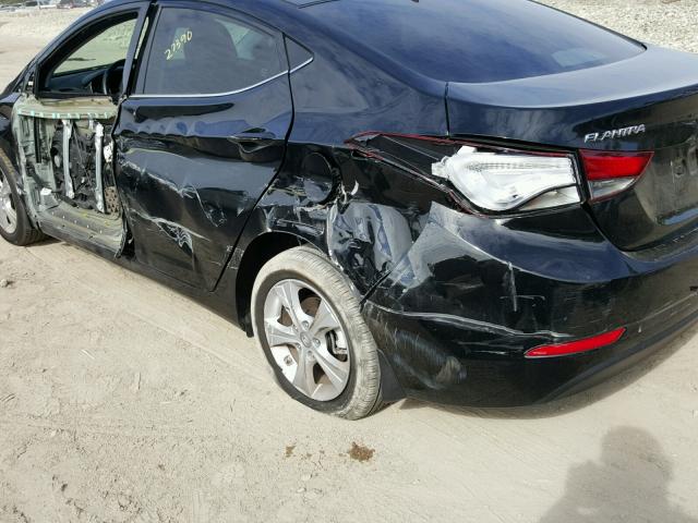 5NPDH4AE8GH729761 - 2016 HYUNDAI ELANTRA SE BLACK photo 9