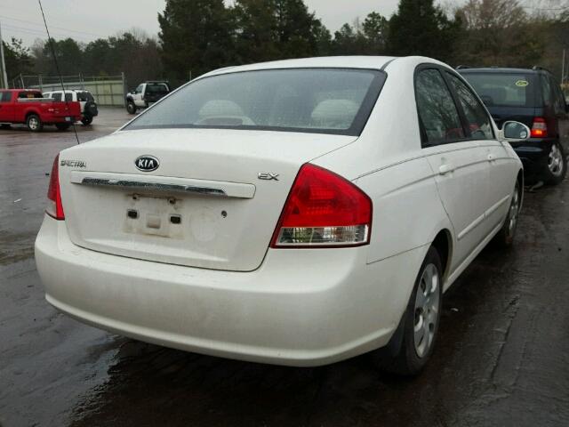 KNAFE121175473925 - 2007 KIA SPECTRA EX WHITE photo 4