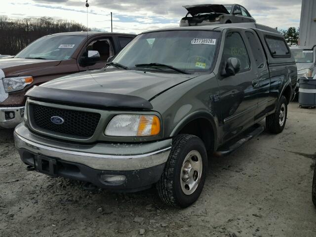 2FTRX18L72CA34911 - 2002 FORD F150 GREEN photo 2