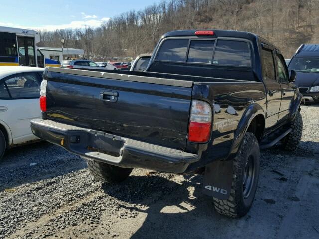 5TEHN72NX4Z406282 - 2004 TOYOTA TACOMA DOU BLACK photo 4