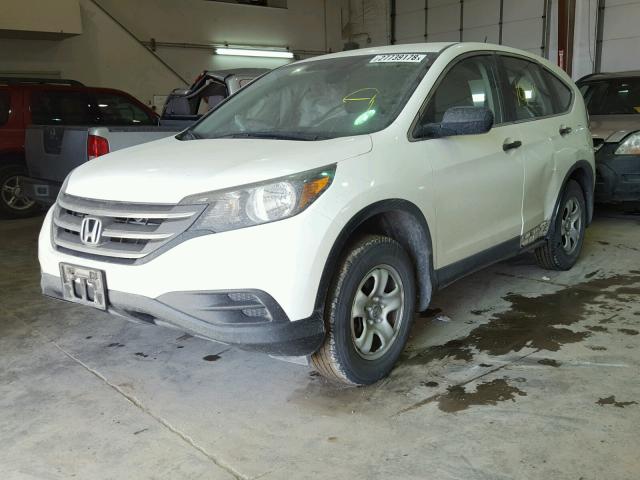 5J6RM4H33DL009968 - 2013 HONDA CR-V LX WHITE photo 2