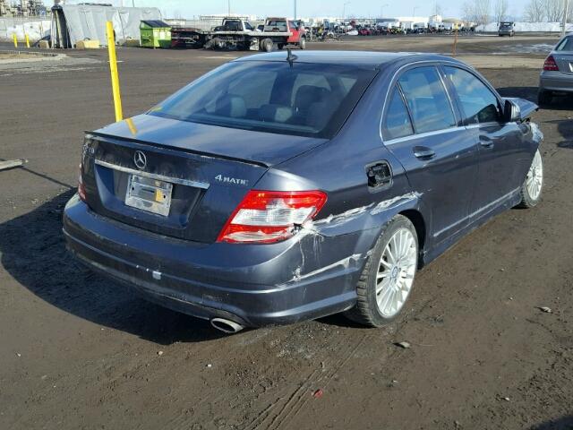 WDDGF85X29F327159 - 2009 MERCEDES-BENZ C 230 4MAT GRAY photo 4