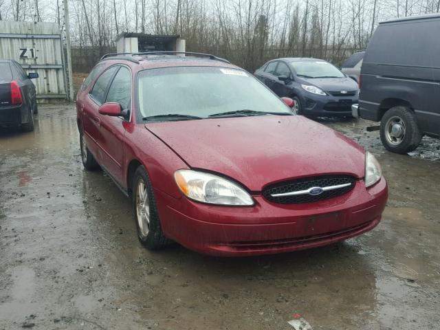 1FAFP59S72G263304 - 2002 FORD TAURUS SEL BURGUNDY photo 1