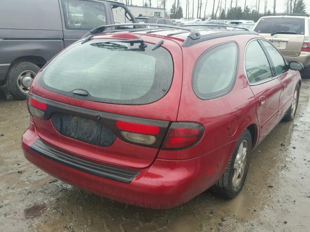 1FAFP59S72G263304 - 2002 FORD TAURUS SEL BURGUNDY photo 4