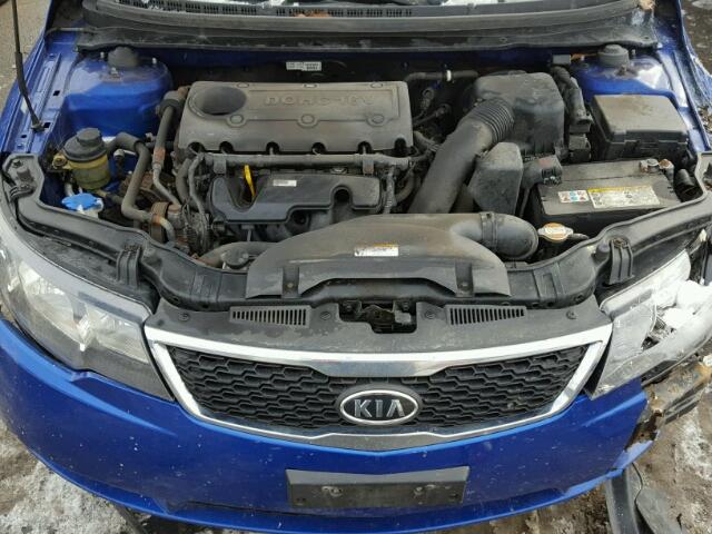 KNAFW5A34B5434875 - 2011 KIA FORTE SX BLUE photo 7