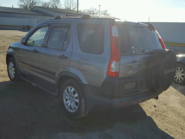 SHSRD77886U438929 - 2006 HONDA CR-V EX SILVER photo 3