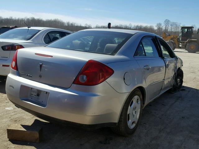 1G2ZF58B174205049 - 2007 PONTIAC G6 VALUE L SILVER photo 4