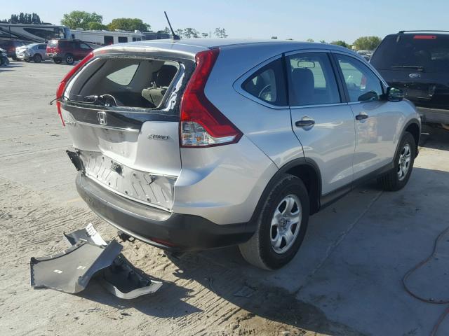 2HKRM4H35EH653578 - 2014 HONDA CR-V LX SILVER photo 4