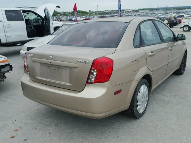 KL5JD56Z96K328046 - 2006 SUZUKI FORENZA TAN photo 4