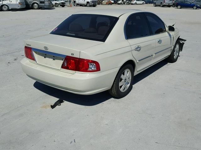 KNAGD126945273888 - 2004 KIA OPTIMA LX WHITE photo 4