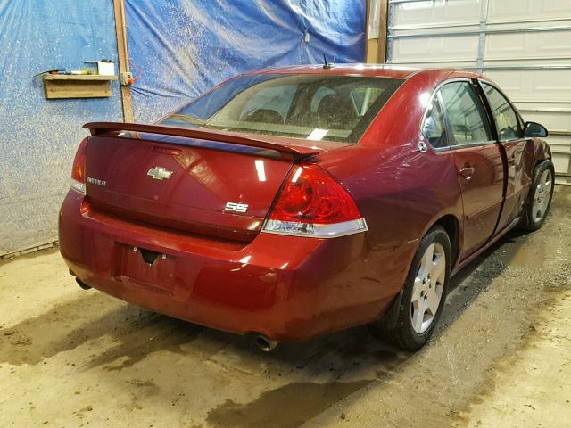 2G1WD58C889205103 - 2008 CHEVROLET IMPALA SUP RED photo 4