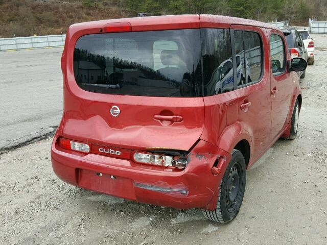 JN8AZ2KR7AT165369 - 2010 NISSAN CUBE BASE RED photo 4