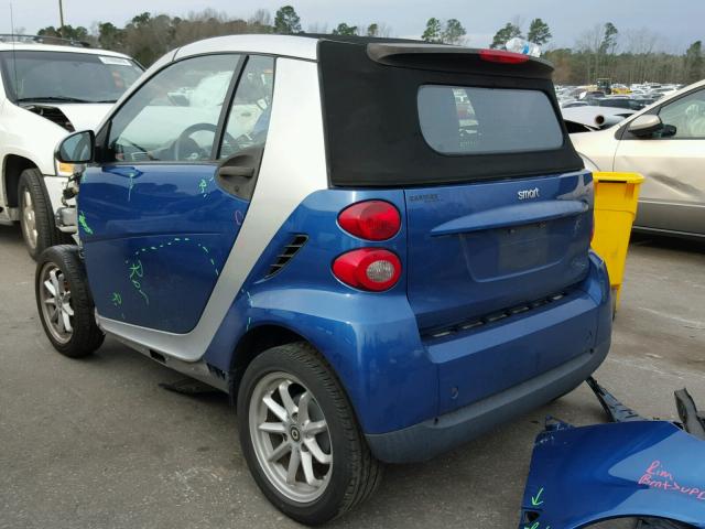 WMEEK31XX8K187214 - 2008 SMART FORTWO PAS 蓝色 照片 2