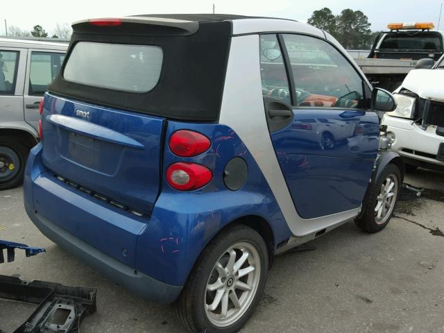 WMEEK31XX8K187214 - 2008 SMART FORTWO PAS 蓝色 照片 3
