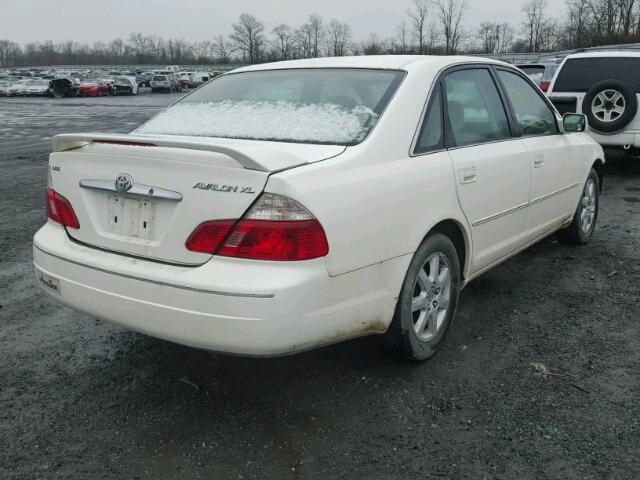 4T1BF28B43U278773 - 2003 TOYOTA AVALON XL WHITE photo 4