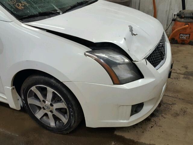 3N1AB6AP7CL650127 - 2012 NISSAN SENTRA 2.0 WHITE photo 9