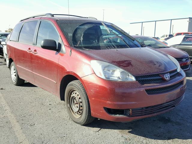 5TDZA23C85S360305 - 2005 TOYOTA SIENNA CE RED photo 1