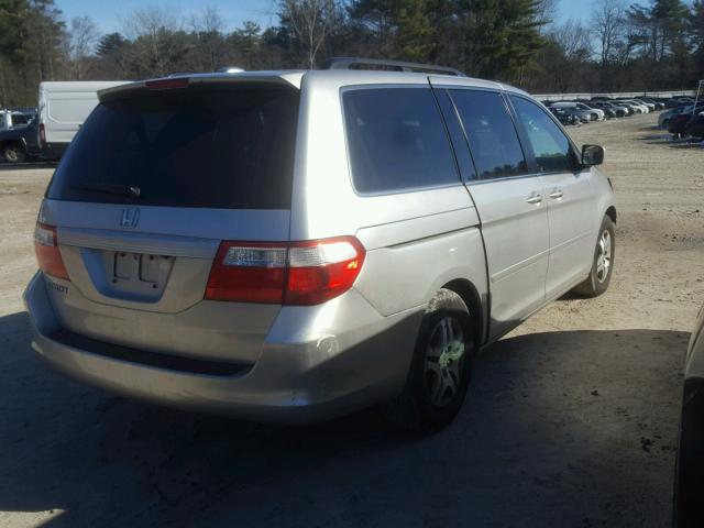 5FNRL38797B420885 - 2007 HONDA ODYSSEY EX SILVER photo 4