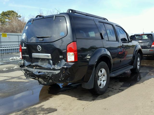 5N1AR18W47C626468 - 2007 NISSAN PATHFINDER BLACK photo 4