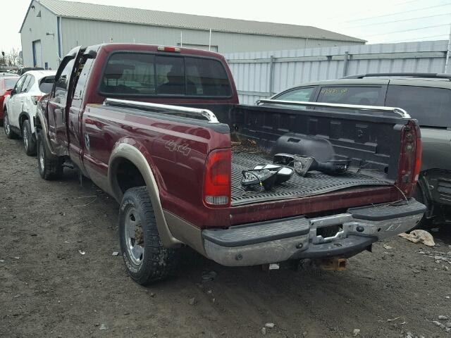 1FTSX21P56EB48586 - 2006 FORD F250 SUPER RED photo 3