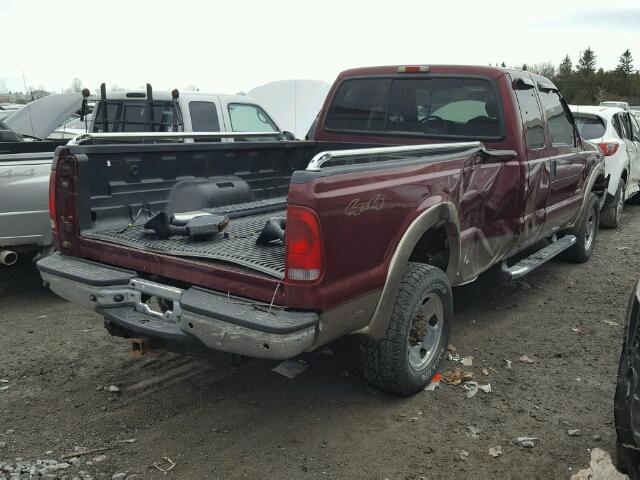 1FTSX21P56EB48586 - 2006 FORD F250 SUPER RED photo 4