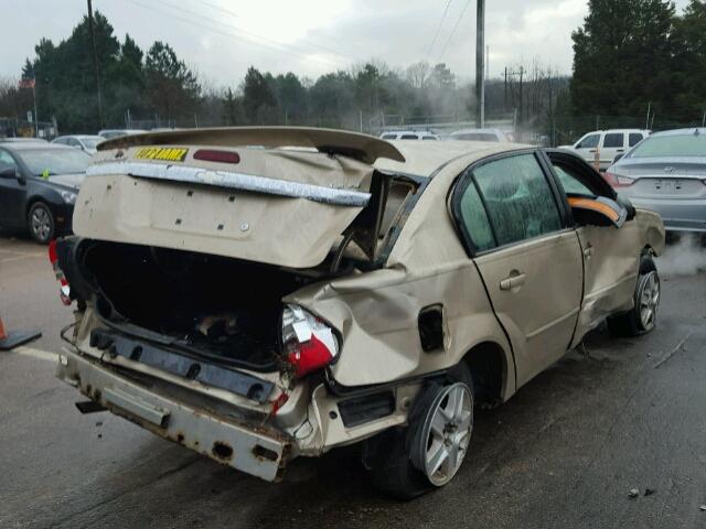 1G1ZT528X5F104586 - 2005 CHEVROLET MALIBU LS ოქროსფერი ფოტო 4