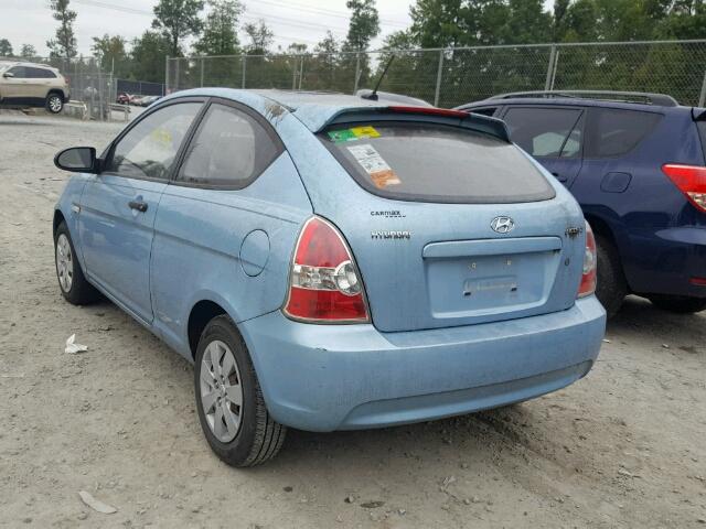 KMHCM36C38U077563 - 2008 HYUNDAI ACCENT GS BLUE photo 3