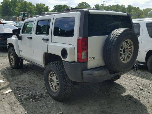 5GTDN136968201455 - 2006 HUMMER H3 WHITE photo 3