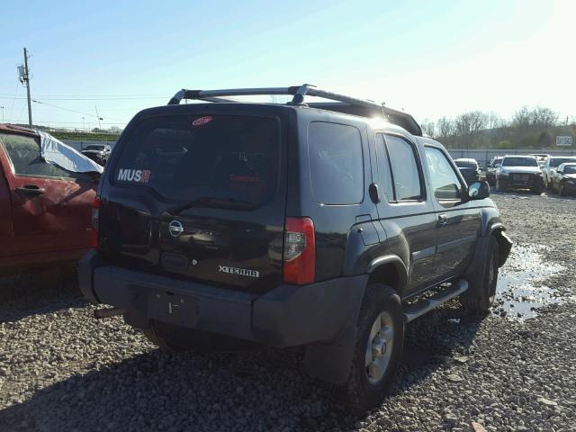 5N1ED28T02C592789 - 2002 NISSAN XTERRA XE BLACK photo 4