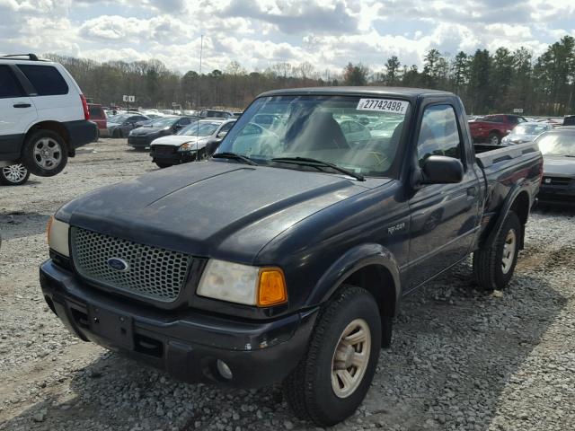 1FTYR10U91PA43732 - 2001 FORD RANGER BLACK photo 2