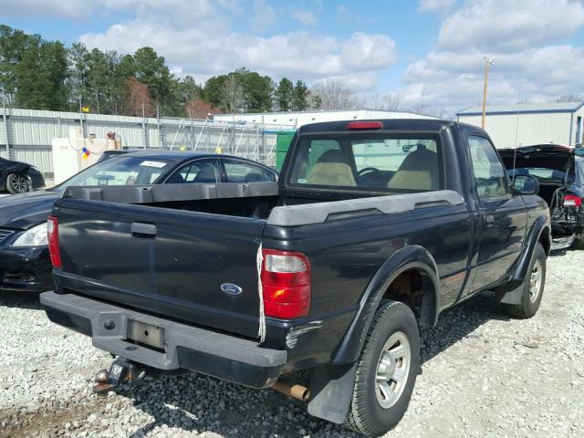 1FTYR10U91PA43732 - 2001 FORD RANGER BLACK photo 4