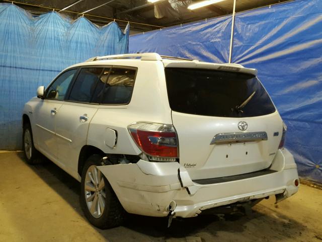 JTEJW3EH9A2046057 - 2010 TOYOTA HIGHLANDER WHITE photo 3