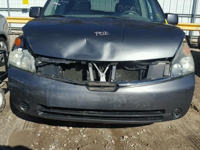 5N1BV28U27N122039 - 2007 NISSAN QUEST S GRAY photo 7