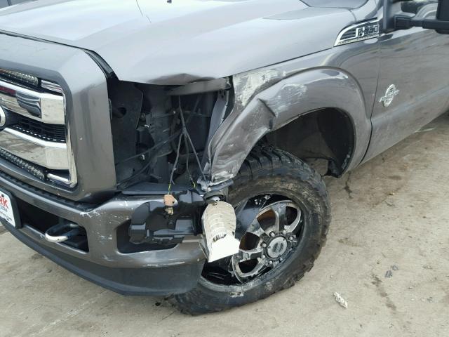 1FT7W2BT8CEB13153 - 2012 FORD F250 SUPER GRAY photo 9