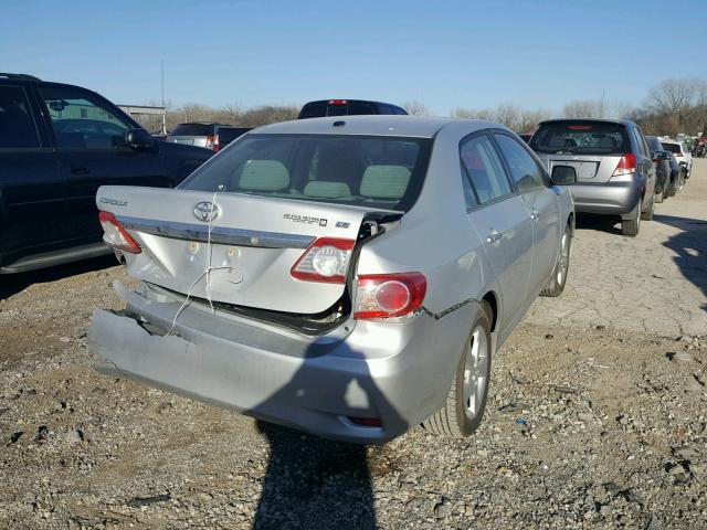 2T1BU4EE0DC015473 - 2013 TOYOTA COROLLA BA SILVER photo 4