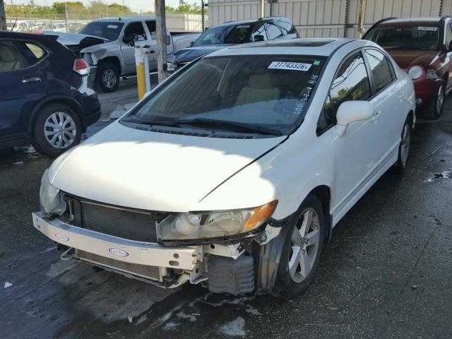 1HGFA16836L027972 - 2006 HONDA CIVIC EX WHITE photo 2