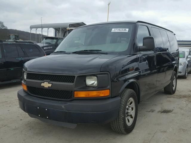 1GNUGBD48A1161687 - 2010 CHEVROLET EXPRESS G1 BLACK photo 2