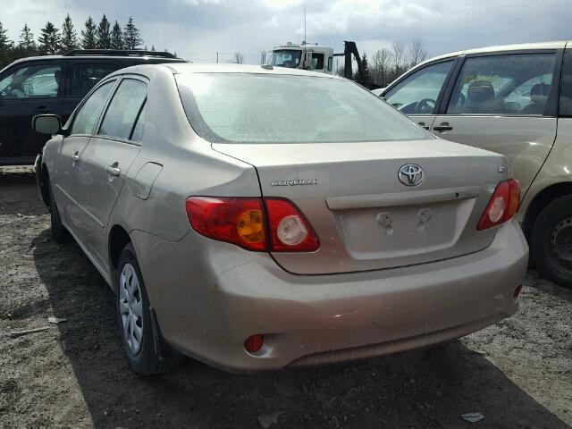 2T1BU4EE7AC299695 - 2010 TOYOTA COROLLA BA BEIGE photo 3