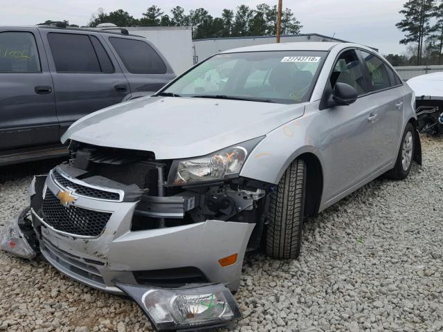 1G1PA5SH2E7467455 - 2014 CHEVROLET CRUZE LS SILVER photo 2