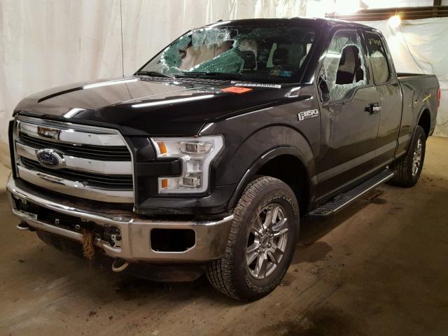 1FTFX1EF1FFC75956 - 2015 FORD F150 SUPER BLACK photo 2