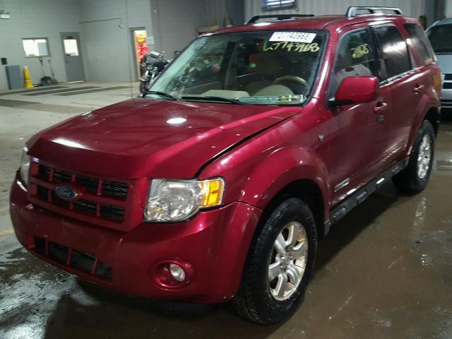 1FMCU94178KA26096 - 2008 FORD ESCAPE LIM RED photo 2