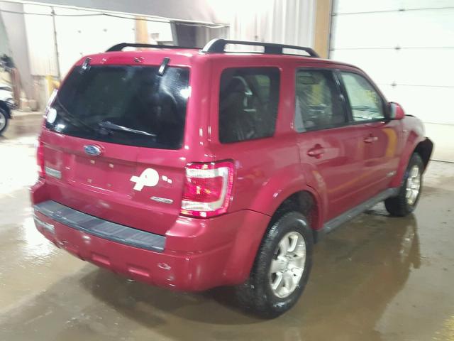 1FMCU94178KA26096 - 2008 FORD ESCAPE LIM RED photo 4