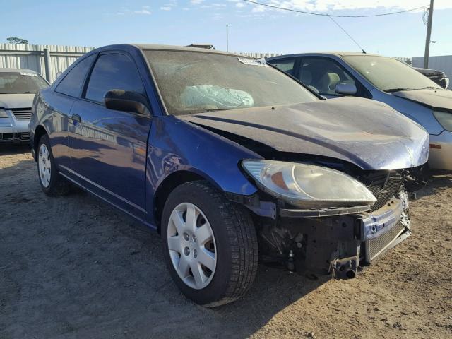 1HGEM22154L047381 - 2004 HONDA CIVIC DX V BLUE photo 1