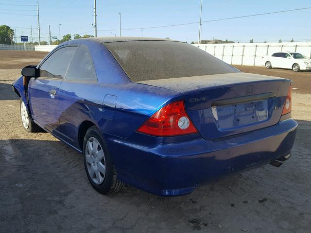 1HGEM22154L047381 - 2004 HONDA CIVIC DX V BLUE photo 3