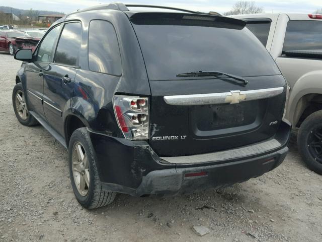 2CNDL73F856008746 - 2005 CHEVROLET EQUINOX LT BLACK photo 3