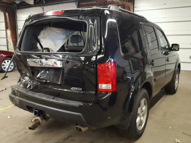 5FNYF4H76BB080984 - 2011 HONDA PILOT EXLN BLACK photo 4