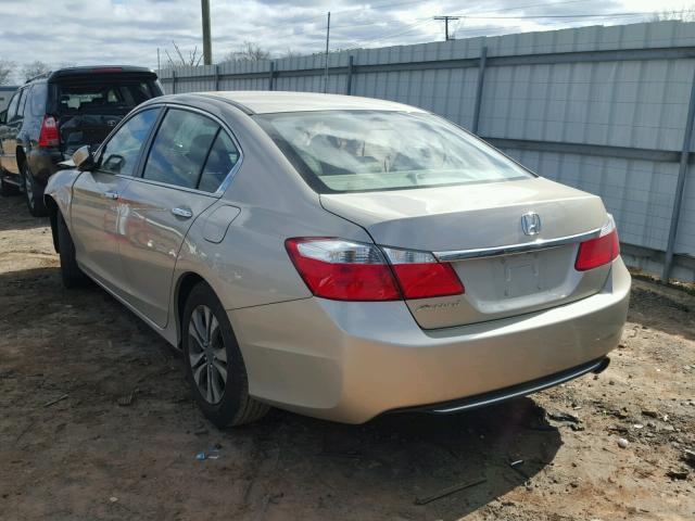 1HGCR2F32EA179029 - 2014 HONDA ACCORD LX TAN photo 3