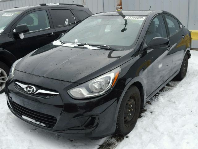 KMHCT4AE7DU311182 - 2013 HYUNDAI ACCENT GLS BLACK photo 2