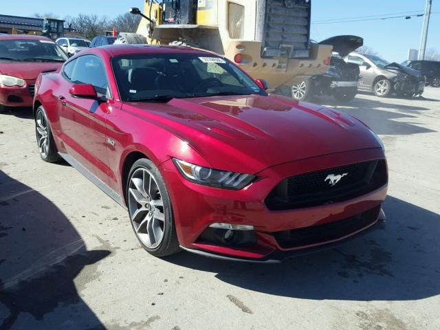 1FA6P8CFXF5381538 - 2015 FORD MUSTANG GT RED photo 1